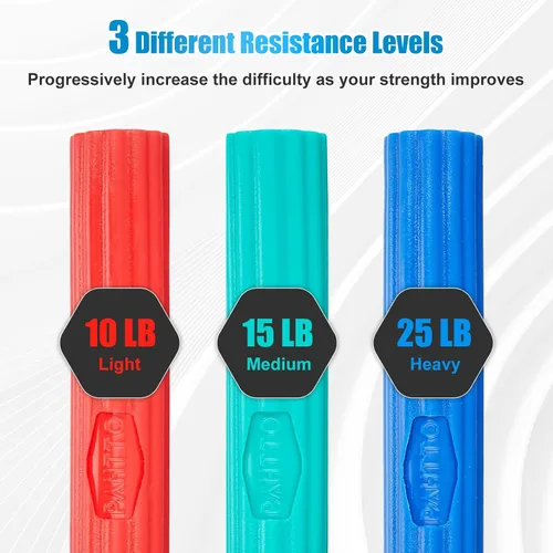 Vista 6 de Flexible Resistance Bar for Physical Therapy, Resistance Exercise Twisting Bar for Tennis Elbow, Tendonitis Pain Relief & Grip Strength Improve