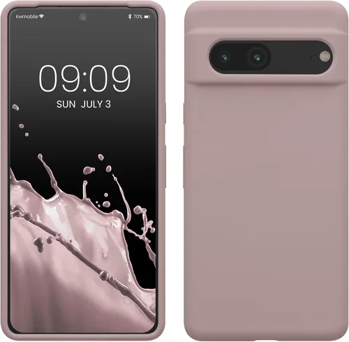 Vista 92 de kwmobile Funda compatible con Google Pixel 7 - Funda de silicona TPU con acabado suave - Piedra antigua