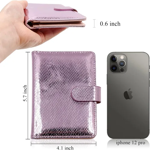 Vista 6 de Cnycmy Soporte para pasaporte y tarjetero de vacunación, para mujer, soporte para pasaporte RFID con ranura para tarjeta de vacuna, impermeable