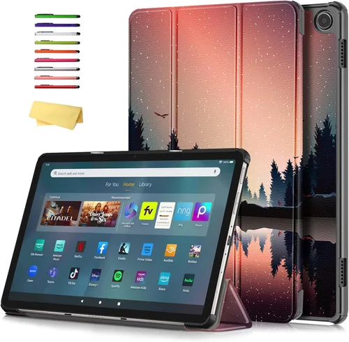 Vista 16 de Funda tipo folio para Amazon Kindle Fire HD 8 y Fire HD 8 Plus (se adapta tanto a 12ª/10ª generación, 2022/2020) con soporte inteligente de piel