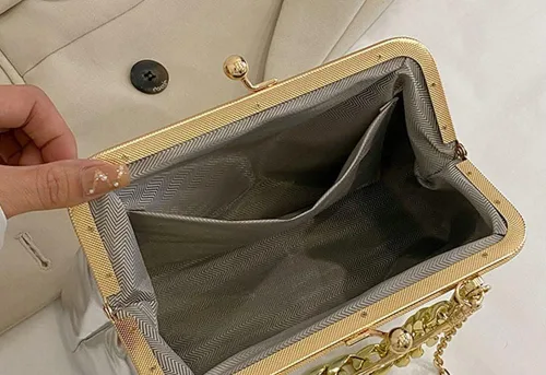 Vista 3 de Bolso de mano de noche para mujer, bolso de mano con asa superior con purpurina y asa superior, bolso cruzado de hombro, bolsa de noche 2023