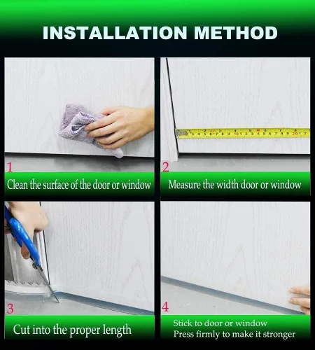 Vista 8 de Sello de puerta marrón de 1.0 pulgadas – Silicona flexible, adhesivo fuerte, sella pequeños huecos para corrientes de aire frío en invierno