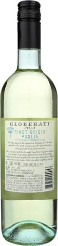 Vista 2 de Globerati Pinot Grigio, Vino Blanco, Botella de 750 mL