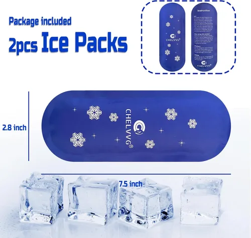 Vista 7 de Maletín de viaje con 2 paquetes de hielo aprobados por la TSA, organizador de medicamentos diabéticos, funda de transporte refrescante
