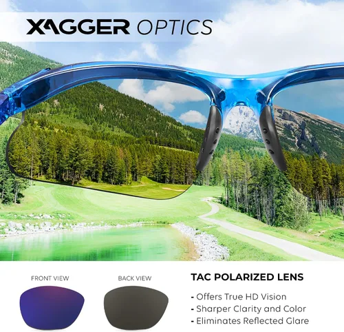 Vista 4 de Xagger Gafas de sol deportivas polarizadas para niños y niñas de 8 a 14 años niños adolescentes béisbol sóftbol TR90