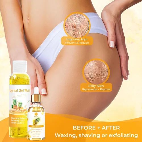 Vista 3 de Juego de lavado femenino y aceite Yoni y jabón Yoni para mujer, lavado Yoni para equilibrio vaginal de pH elimina el olor, hidratante de 5.07 y 1