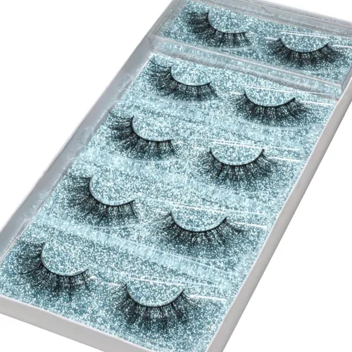 Vista 3 de DYSILK Paquete de extensiones de pestañas - Pestañas postizas de visón de aspecto natural