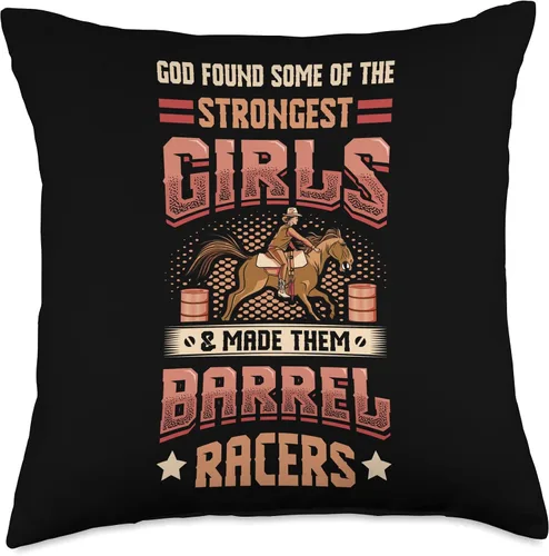 Vista 5 de Rodeo Barcel Racerin Designs Barrel Racer Girl Barel Racing - Almohada de 16 x 16 pulgadas, multicolor
