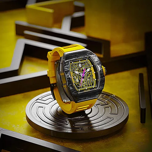 Vista 3 de DAVIS ELVIN Reloj automático para hombre estilo caballero barril de vino con movimiento automático suizo impermeable relojes mecánicos para hombre