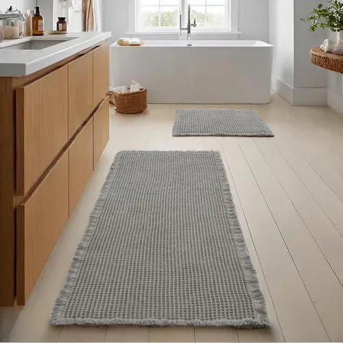 Vista 36 de JIUZHEN Tapete de Baño Mejorado con Diseño de Gofre Súper Absorbente Tapetes de Baño Antideslizantes Alfombras de Baño Lavables a Máquina de Secado