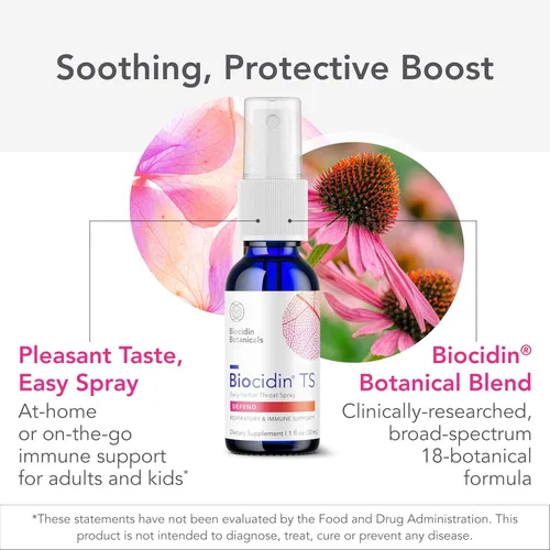 Vista 3 de Bio-Botanical Research Biocidin Throat Spray + Olivirex Olive Leaf Extract Bundle para apoyo inmunológico (2 productos)