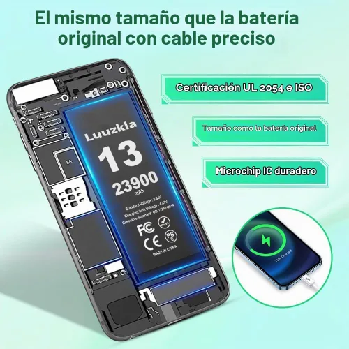 Vista 4 de Batería de 23900 mAh compatible con iPhone 13, batería de gran capacidad compatible con iPhone 13, con kits de herramientas completos, 0 ciclos