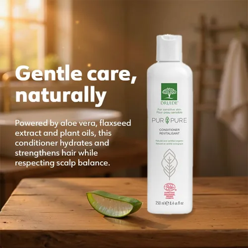 Vista 4 de Laboratoires Druide Pur&Pure Conditioner - Cuidado natural del cabello, acondicionador hidratante y nutritivo para pieles sensibles, 8.5 fl oz