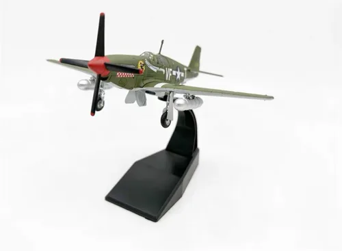 Vista 2 de Modelo de avión fundido a troquel P-51 Mustang 1/72 de América del Norte