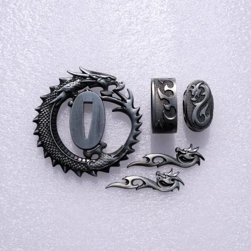 Vista 19 de Espada samurái japonesa KOSHIRAE – TSUBA FUCHI KASHIRA MENUKI 68-100