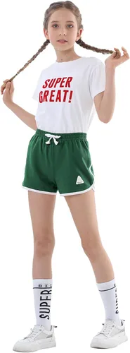 Vista 31 de Rolanko Pantalones cortos activos de delfín para niñas, paquete de 3 unidades, ciclismo, correr, verano, playa, atletismo, deportes, 4-14 años