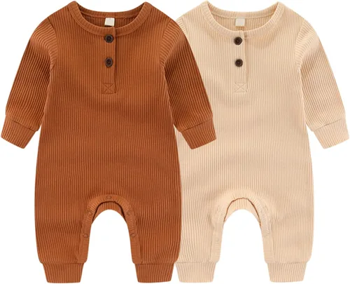 Vista 28 de ZAV Mono de manga larga unisex para bebé, niño y niña, 2