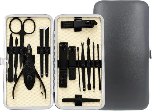 Vista 5 de FIXBODY - Cortaúñas para hombres, kit de aseo de uñas y juego de regalo de manicura para el día del padre, cortaúñas de manos y pies para mujeres