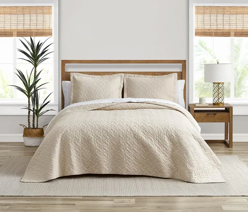 Vista 7 de Tommy Bahama - Juego de edredón individual, ropa de cama de algodón suave con funda a juego, certificado Oeko-Tex, artículos esenciales