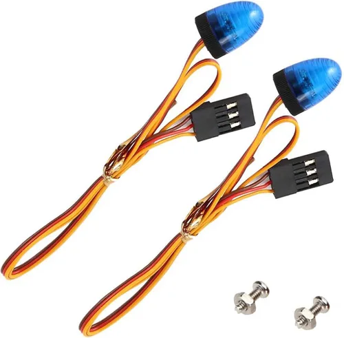Vista 10 de 2 luces estroboscópicas LED intermitentes para automóvil a control remoto, luces estroboscópicas LED para 1/8 1/10 1/12 SCX10 TRX4 RC Car 1/14 RC