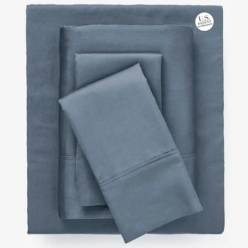 Vista 8 de BrylaneHome Bed Tite - Juego de sábanas de 500 hilos, tamaño matrimonial, color gris