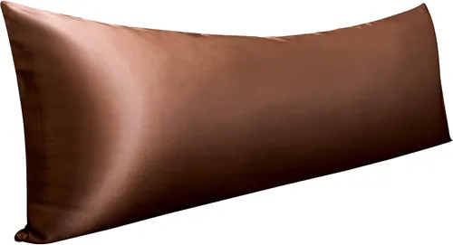 Vista 110 de NTBAY Paquete de 2 fundas de almohada estándar de satén para cabello y piel, lujosas y sedosas fundas de almohada con cierre de sobre, 20 x 26