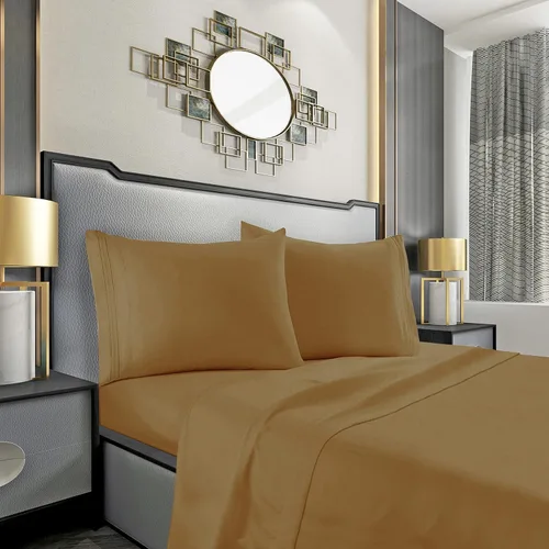 Vista 79 de Mocassi Juego de sábanas tamaño individual, sábanas y fundas de almohada de hotel de lujo de 1800 Premier, sábanas ultrasuaves, transpirables
