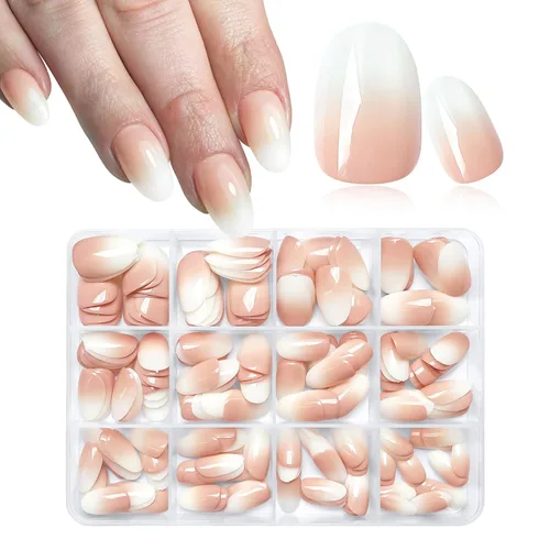 Vista 10 de 240 uñas postizas cuadradas medianas con lima de pestañas