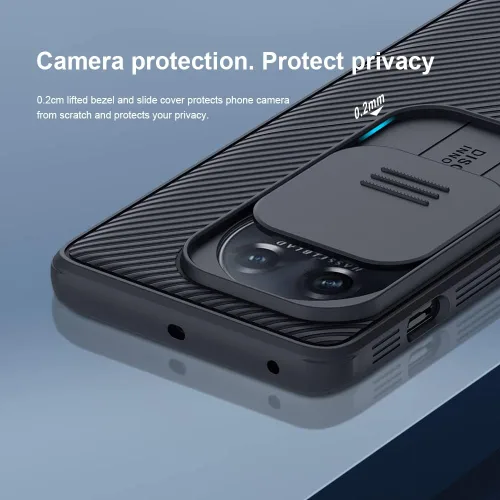 Vista 2 de Nillkin Funda para OnePlus 11 5G - Funda CamShield Pro con cubierta de cámara deslizante, funda delgada a prueba de golpes para OnePlus 11 2023