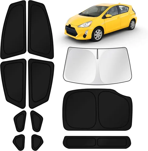Vista 33 de KUST - Parasol plegable para parabrisas para BMW X1 E84, accesorios 2011 2012 2013 2014 2015, protector de visera de sol ajustable que bloquea