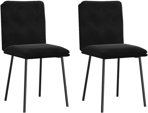 Vista 11 de Modern Velvet Dining Chairs Set of 4 Black Rectangular for Dining Room Kitchen Living Room Comfortable Sturdy Indoor Furniture
