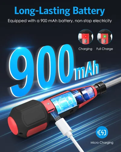 Vista 4 de AMIR Destornillador eléctrico inalámbrico, juegos de destornilladores eléctricos recargables, kit de herramientas de reparación automática portátil