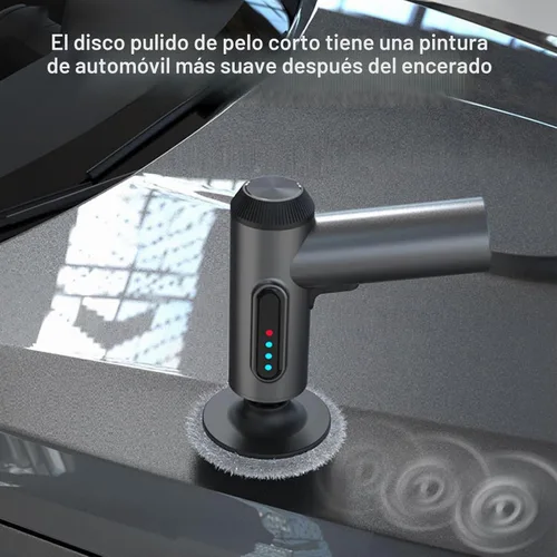 Vista 2 de Kit de pulidor inalámbrico para automóvil con baterías recargables USB-C de 2000 mAh, kit de cera portátil para automóvil con 3 discos adicionales