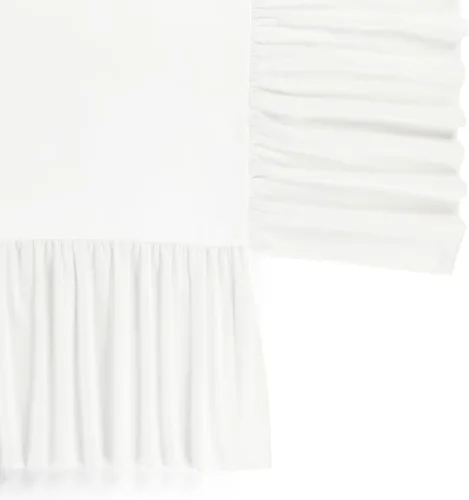 Vista 3 de Lush Decor Falda de cuna con volantes, caída de 16 pulgadas, color blanco