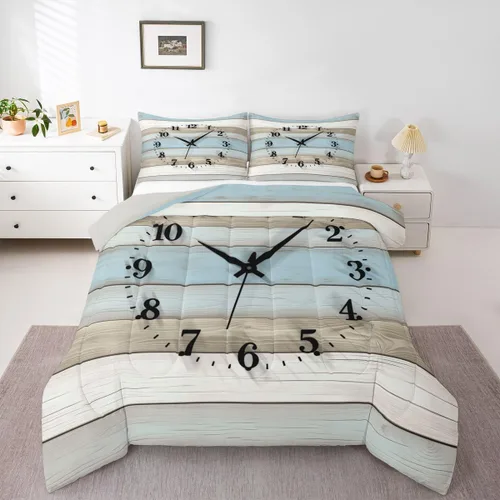 Vista 55 de Erosebridal Juego de edredón de ancla náutica, juego de ropa de cama con brújula oceánica, tamaño individual para niños, adolescentes y adultos
