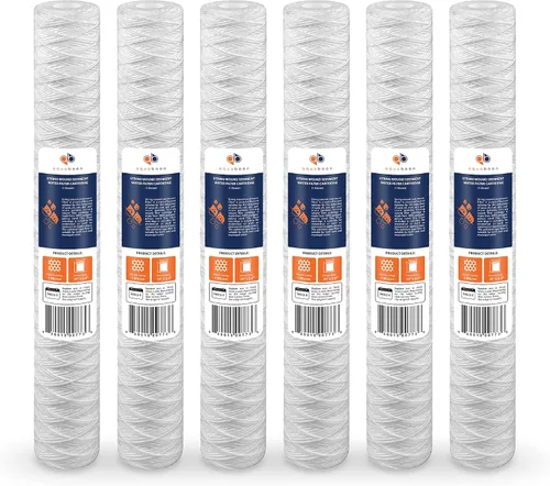 Vista 9 de Aquaboon Cartucho de filtro de agua para heridas de cuerda de 1 micrón, 20 x 2.5 pulgadas, reemplazo del filtro de agua para toda la casa