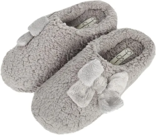 Vista 5 de Jessica Simpson Women's Plush Marshmallow Slide on House Slipper Clog with Memory Foam