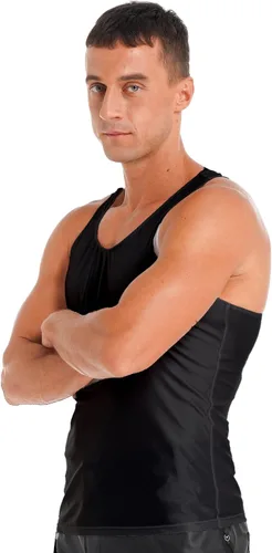 Vista 3 de YONGHS Camisetas sin mangas brillantes brillantes para hombre, para gimnasio, musculación, fitness, sin mangas