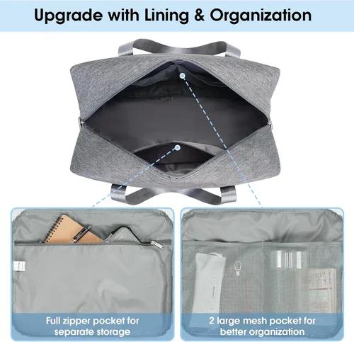 Vista 3 de For Spirit Airlines - Bolsa de viaje plegable de 18 x 14 x 8 pulgadas, bolsa de viaje para llevar en el equipaje durante la noche para mujeres