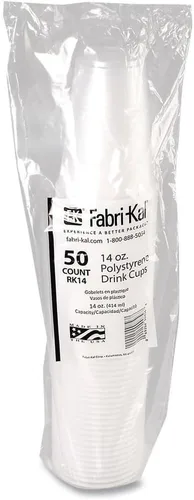 Vista 3 de Fabri-Kal 9508030 RK - Vasos acanalados para bebidas frías de 14 onzas, transparentes, 50 por manga, 20 fundas por caja