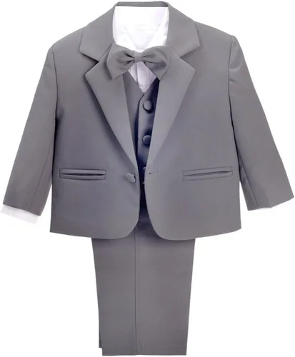 Vista 14 de Dressy Daisy Trajes de esmoquin formales para niños, 5 piezas Negro
