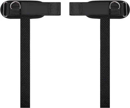 Vista 8 de Ekkovision Correas de levantamiento de pesas con anillo en D con puños, soporte de muñeca para hombres, correas de elevación gruesas y cómodas