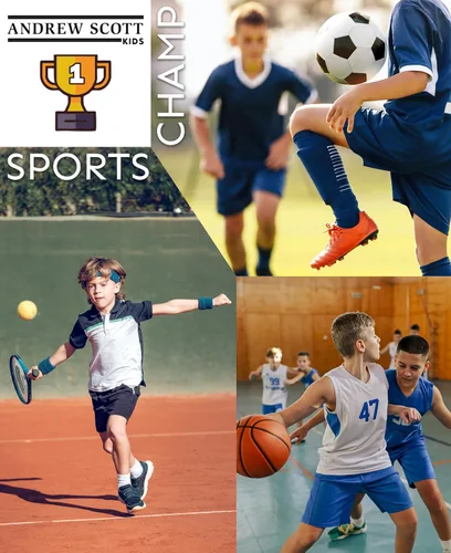Vista 5 de Andrew Scott Pantalones cortos deportivos de baloncesto para niños con rendimiento activo y estilo de malla, varios paquetes