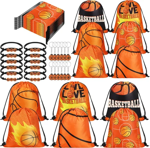 Vista 7 de Patelai 36 piezas de recuerdos de fiesta de fútbol, 12 bolsas de regalo con cordón de fútbol, bolsa de golosinas para deportes, bolsa de golosinas