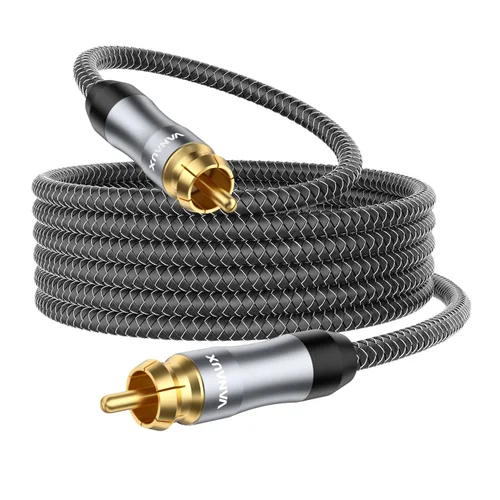 Vista 14 de VANAUX Cable RCA Y Splitter de 1 macho a 2 hembras, cable RCA/Phono, cable de extensión de audio coaxial y video, adaptador chapado en oro