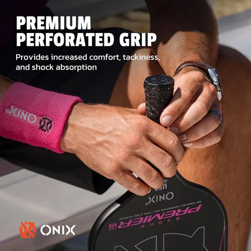 Vista 6 de Onix Carbon Fiber Surface Medium-Weight Premium Perforated Grip One-Piece Construction Pickleball Paddle