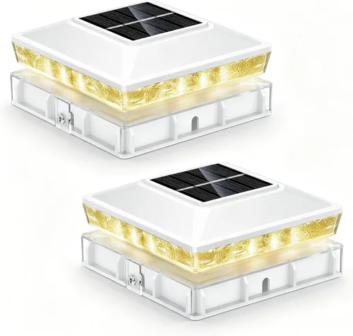 Vista 14 de Paquete de 12 luces solares para postes de madera/vinilo de 4 x 4 Blanco