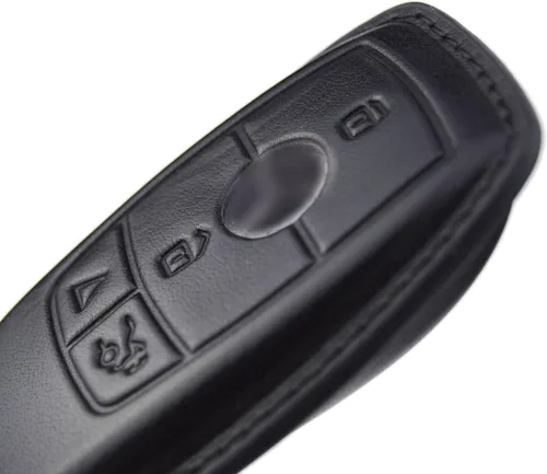 Vista 3 de Cubierta de llave de cuero para Mercedes-Benz A C E S CLA CLS GLA GLB GLC GLE GLS G Glass