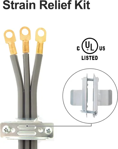 Vista 3 de TOPDC Cable de secado de 3 clavijas, cable de alimentación de electrodomésticos de 30 amperios y 5 pies, NEMA 10-30P a 3 cables con conectores