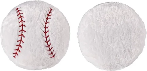 Vista 3 de Firlar Almohada de felpa de béisbol, cojín de espalda de pelota deportiva, suave y duradero, regalo deportivo para decoración del sofá del hogar
